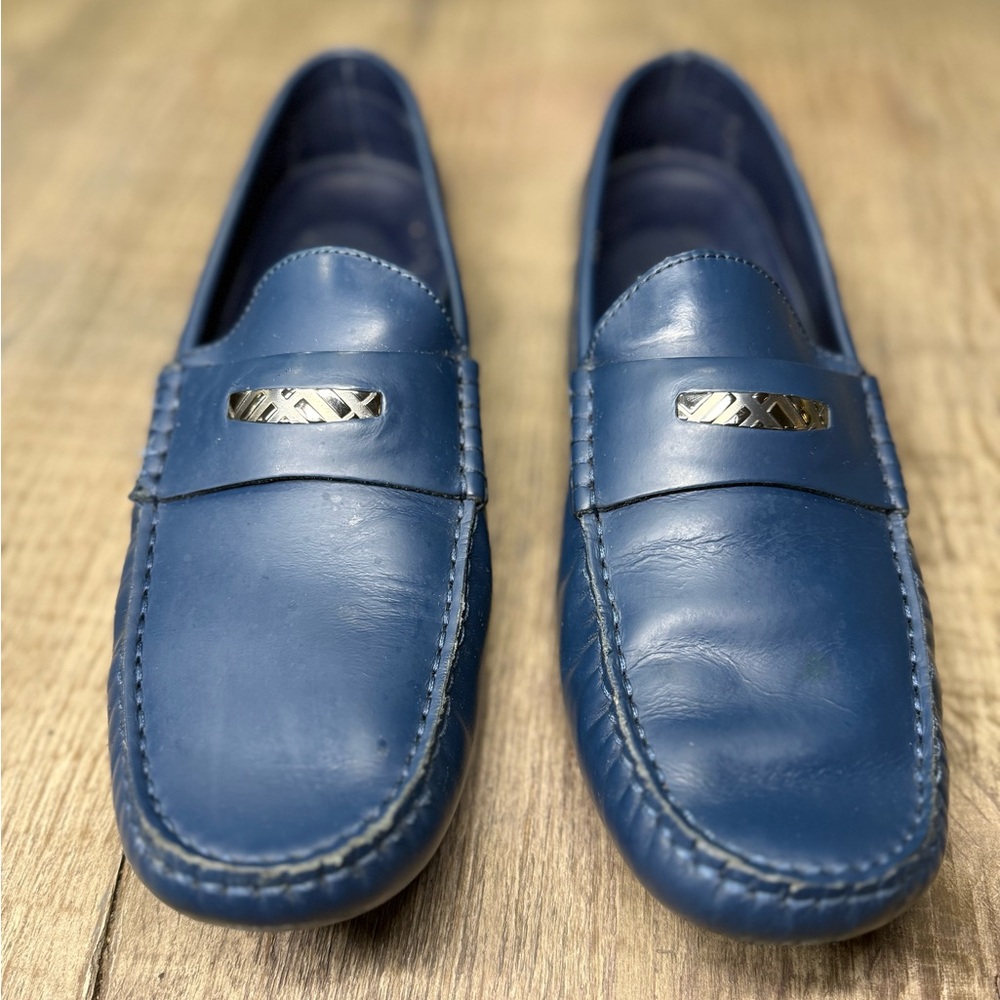Burberry Blue Slip-On Loafers